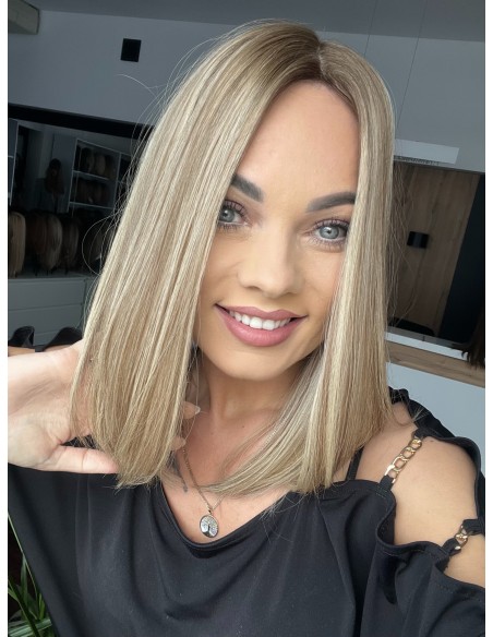 "MILENA 35-40 CM "TOPPER Z WŁOSÓW NATURALNYCH  PREMIUM