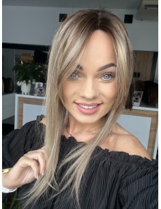 Natalia 02- 45 cm-Mono topper z włosów naturalnych