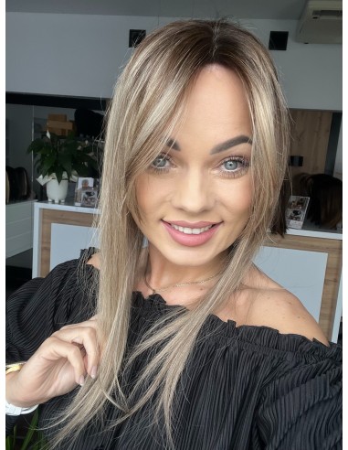 Natalia 02- 45 cm-Mono topper z włosów naturalnych