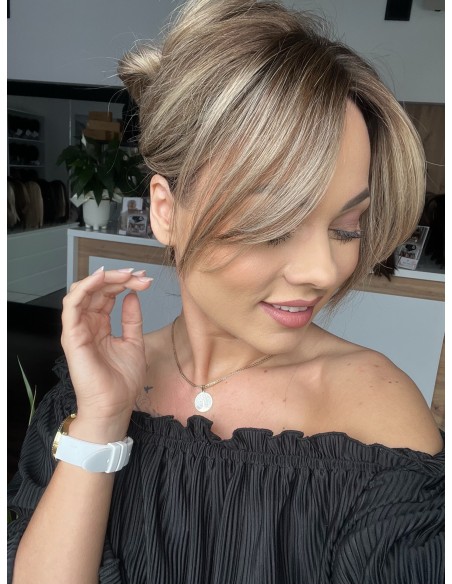 Natalia 02- 45 cm-Mono topper z włosów naturalnych