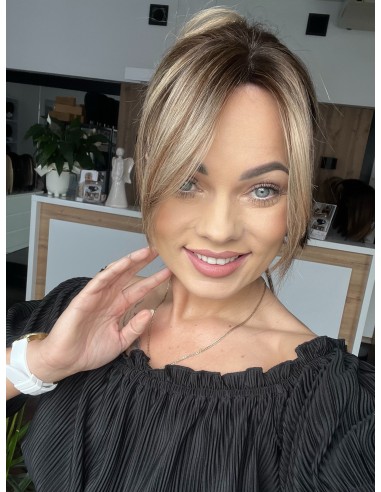 Natalia 02- 45 cm-Mono topper z włosów naturalnych