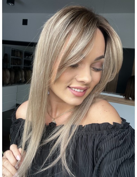 Natalia 02- 45 cm-Mono topper z włosów naturalnych