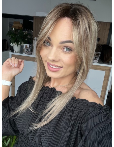 Natalia 02- 45 cm-Mono topper z włosów naturalnych