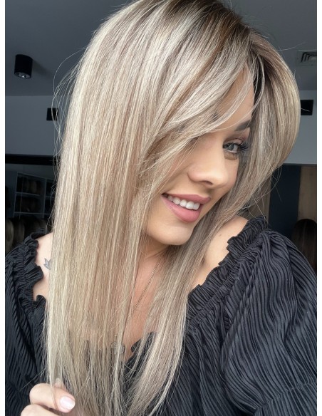 Natalia 02- 45 cm-Mono topper z włosów naturalnych