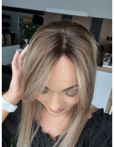 Natalia 02- 45 cm-Mono topper z włosów naturalnych