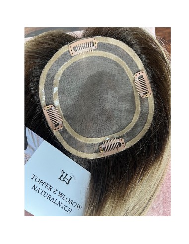 Natalia 02- 45 cm-Mono topper z włosów naturalnych