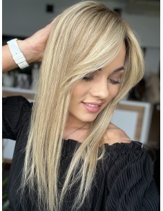 Natalia 45 cm z grzywką Hollywood -Mono topper z włosów naturalnych 2