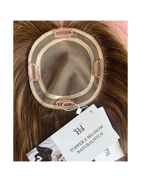 Natalia 09 z grzywką Hollywood 45 cm-Mono topper z włosów naturalnych