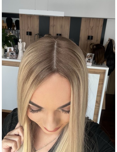 "ANIA 60 CM PREMIUM"-TOPPER Z WŁOSÓW NATURALNYCH