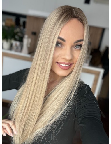 "ANIA 60 CM PREMIUM"-TOPPER Z WŁOSÓW NATURALNYCH