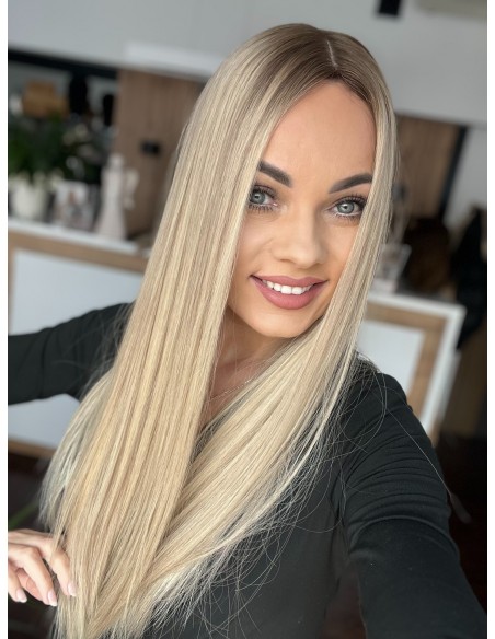 "ANIA 60 CM PREMIUM"-TOPPER Z WŁOSÓW NATURALNYCH