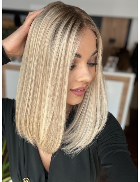 ANIA 40 CM PREMIUM "M"-PERUKA LACE FRONT Z WŁOSÓW NATURALNYCH