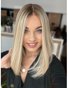 ANIA 40 CM PREMIUM "M"-PERUKA LACE FRONT Z WŁOSÓW NATURALNYCH