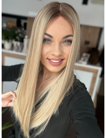 ANIA 50 CM PREMIUM "S"-PERUKA LACE FRONT Z WŁOSÓW NATURALNYCH