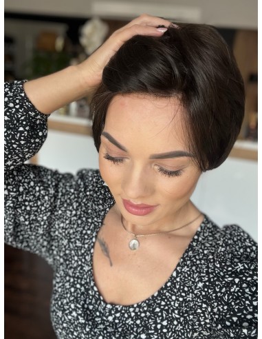 Amber Dark Chocolate-Peruka z włosów syntetycznych NAH