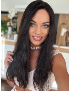 "INA 55" PERUKA Z WŁOSÓW NATURALNYCH FALOWANYCH "M"