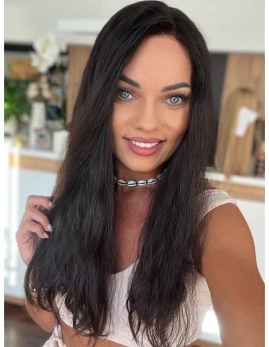 "INA 55" PERUKA Z WŁOSÓW NATURALNYCH FALOWANYCH "M"