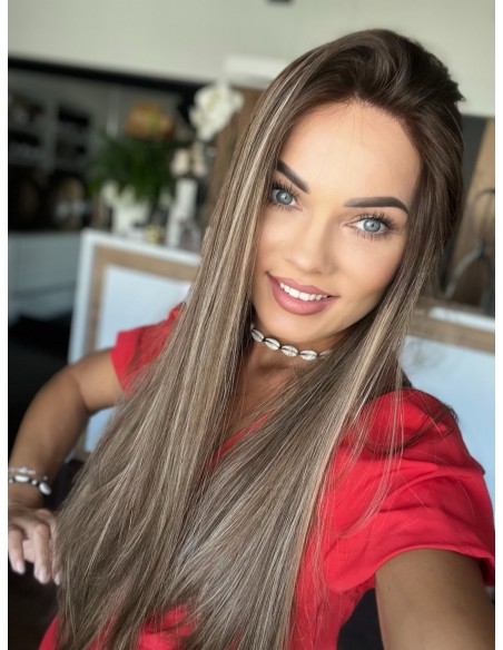 SENDI 60 "S"-DŁUGA PERUKA LACE FRONT Z WŁOSÓW NATURALNYCH