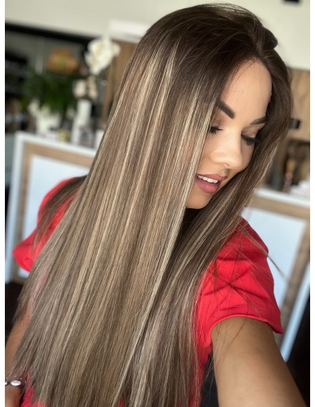 SENDI 60 "S"-DŁUGA PERUKA LACE FRONT Z WŁOSÓW NATURALNYCH