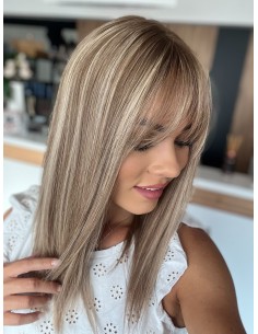 "PRIMA 40-45 CM  TOPPER Z WŁOSÓW NATURALNYCH  Z GRZYWKĄ 2