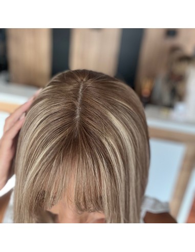 "PRIMA 40-45 CM  TOPPER Z WŁOSÓW NATURALNYCH  Z GRZYWKĄ