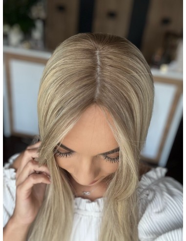 VELIRA 45-50 CM "DŁUGI TOPPER Z WŁOSÓW NATURALNYCH Z GRZYWKĄ HOLLYWOOD