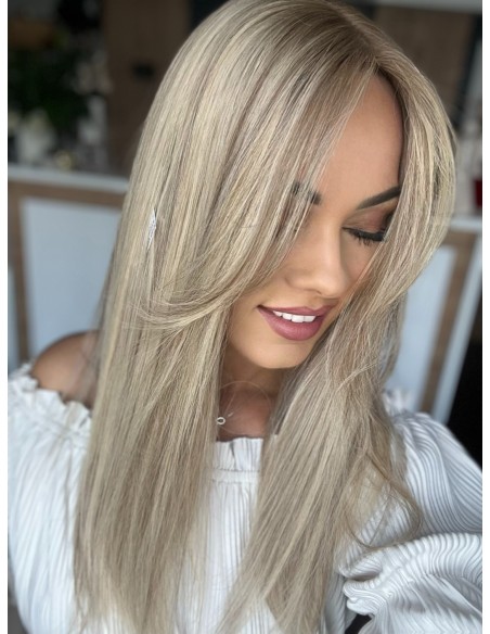 VELIRA 45-50 CM "DŁUGI TOPPER Z WŁOSÓW NATURALNYCH Z GRZYWKĄ HOLLYWOOD