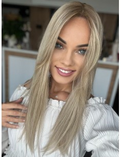 VELIRA 45-50 CM "DŁUGI TOPPER Z WŁOSÓW NATURALNYCH Z GRZYWKĄ HOLLYWOOD 2