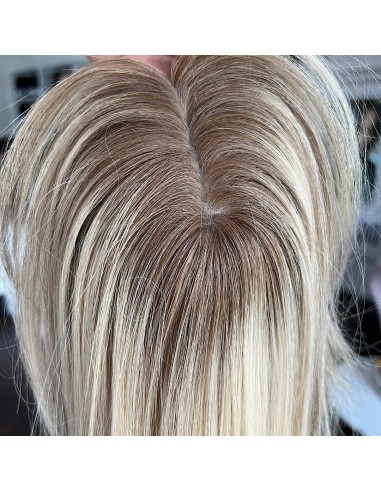 VELIRA 45-50 CM "DŁUGI TOPPER Z WŁOSÓW NATURALNYCH Z GRZYWKĄ HOLLYWOOD