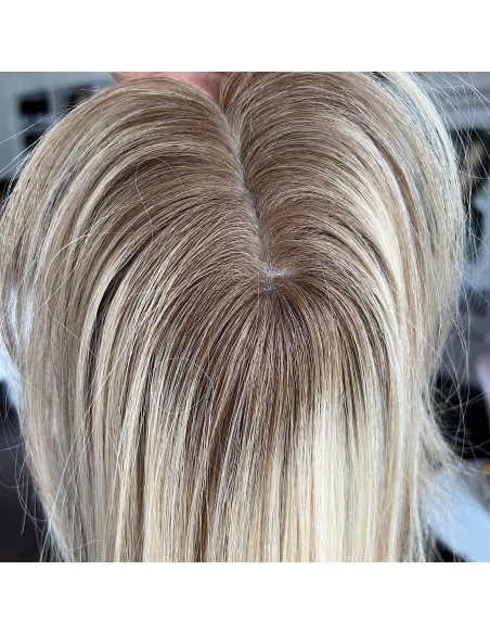 VELIRA 45-50 CM "DŁUGI TOPPER Z WŁOSÓW NATURALNYCH Z GRZYWKĄ HOLLYWOOD