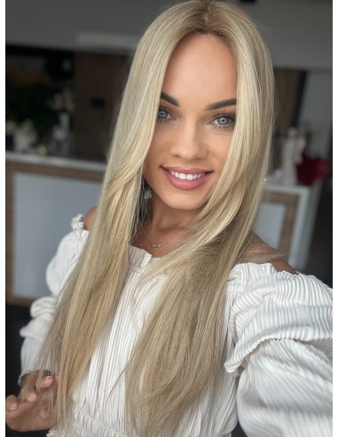 VELIRA 55-60 CM "DŁUGI TOPPER Z WŁOSÓW NATURALNYCH Z GRZYWKĄ HOLLYWOOD