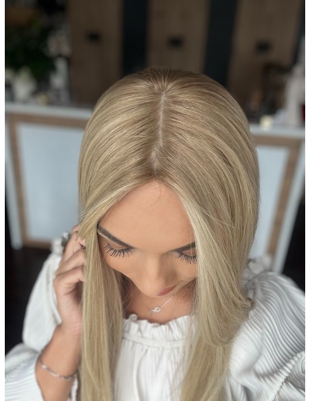 VELIRA 55-60 CM "DŁUGI TOPPER Z WŁOSÓW NATURALNYCH Z GRZYWKĄ HOLLYWOOD