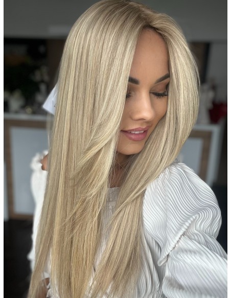 VELIRA 55-60 CM "DŁUGI TOPPER Z WŁOSÓW NATURALNYCH Z GRZYWKĄ HOLLYWOOD