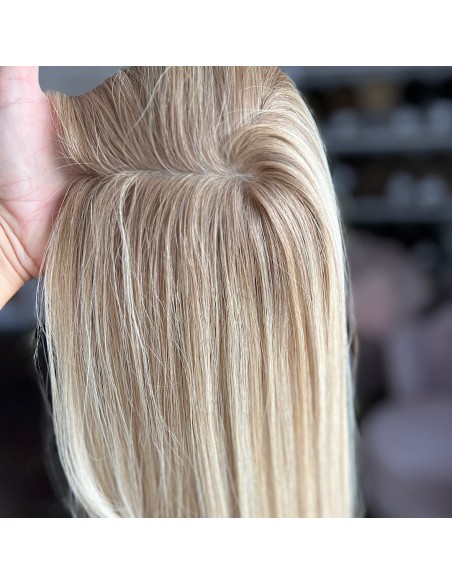 VELIRA 55-60 CM "DŁUGI TOPPER Z WŁOSÓW NATURALNYCH Z GRZYWKĄ HOLLYWOOD