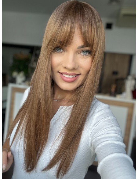 "JUSTI 55 CM Z GRZYWKĄ" DŁUGI TOPPER Z WŁOSÓW NATURALNYCH