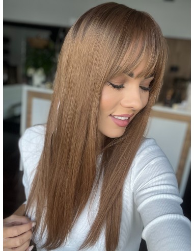 "JUSTI 55 CM Z GRZYWKĄ" DŁUGI TOPPER Z WŁOSÓW NATURALNYCH