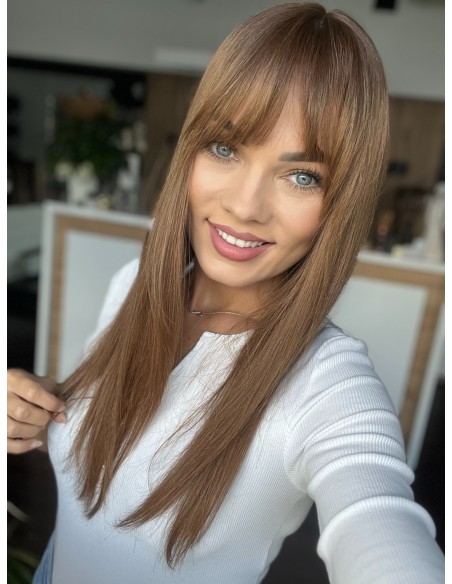 "JUSTI 55 CM Z GRZYWKĄ" DŁUGI TOPPER Z WŁOSÓW NATURALNYCH