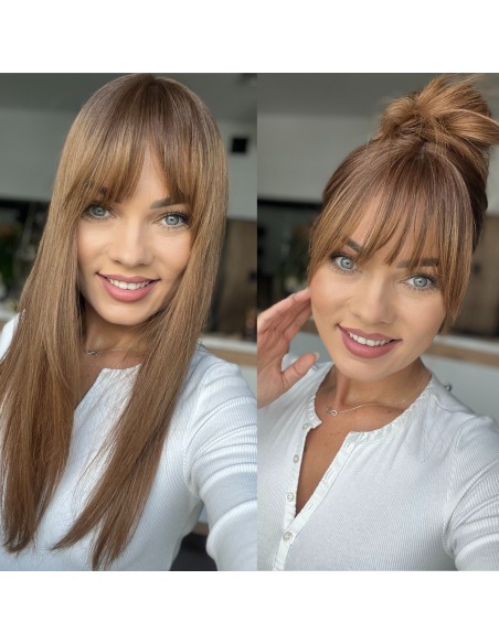 "JUSTI 55 CM Z GRZYWKĄ" DŁUGI TOPPER Z WŁOSÓW NATURALNYCH