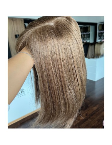 "ELURA" 40-45  PERUKA Z WŁOSÓW NATURALNYCH Z GRZYWKĄ