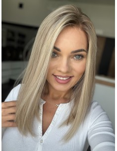 "ANIA 40 CM "M"  "LACE FRONT PERUKA Z WŁOSÓW NATURALNYCH  PREMIUM