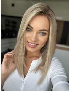 "ANIA 40 CM "M"  "LACE FRONT PERUKA Z WŁOSÓW NATURALNYCH  PREMIUM 2