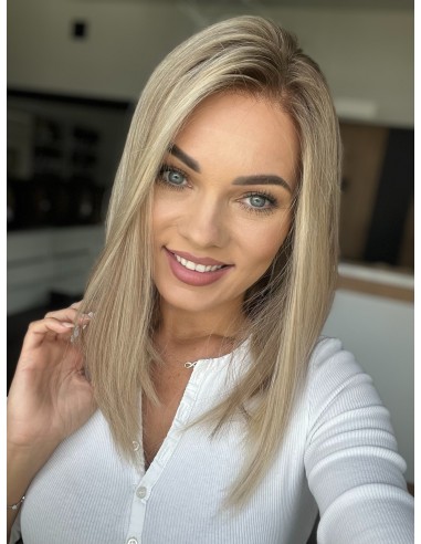 "ANIA 40 CM "M"  "LACE FRONT PERUKA Z WŁOSÓW NATURALNYCH  PREMIUM