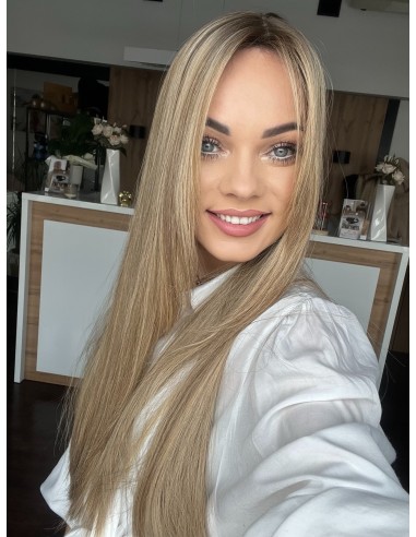 "MILENA 65 CM  "DŁUGI TOPPER Z WŁOSÓW NATURALNYCH  PREMIUM