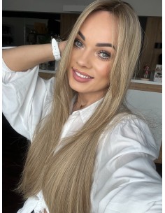 "MILENA 65 CM  "DŁUGI TOPPER Z WŁOSÓW NATURALNYCH  PREMIUM 2