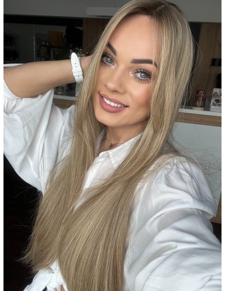 "MILENA 65 CM  "DŁUGI TOPPER Z WŁOSÓW NATURALNYCH  PREMIUM