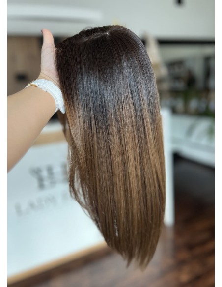 "TERESA 35 CM" TOPPER Z WŁOSÓW NATURALNYCH