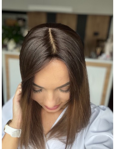 "TERESA 35 CM" TOPPER Z WŁOSÓW NATURALNYCH