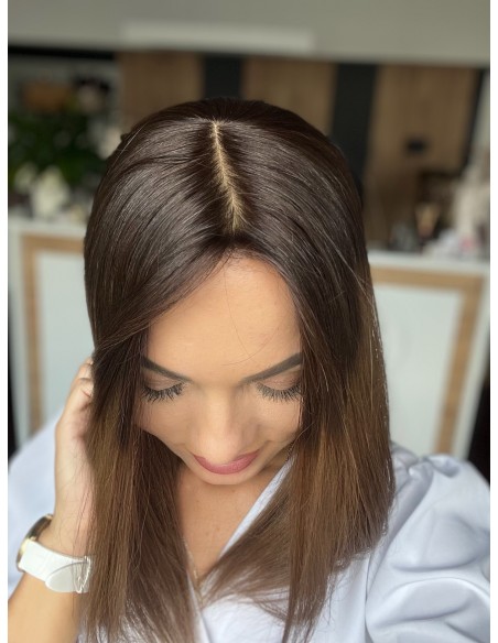 "TERESA 35 CM" TOPPER Z WŁOSÓW NATURALNYCH