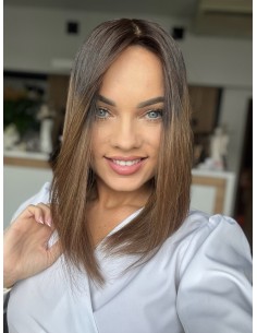 "TERESA 35 CM" TOPPER Z WŁOSÓW NATURALNYCH