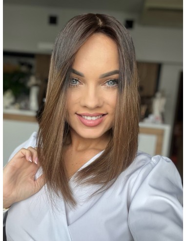 "TERESA 35 CM" TOPPER Z WŁOSÓW NATURALNYCH